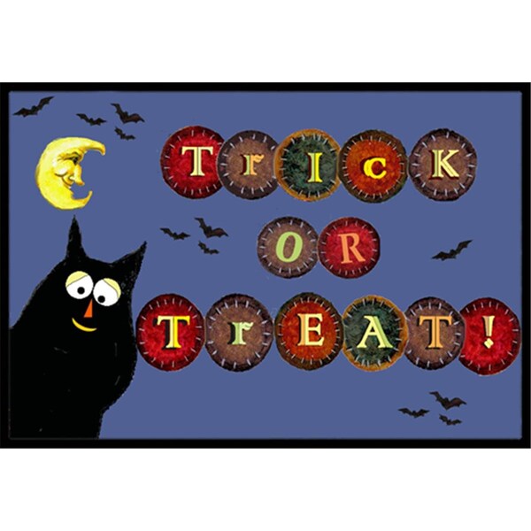 Carolines Treasures Trick and Treat Kitty Halloween Indoor and Outdoor Mat- 24 x 36 in. PJC1073JMAT - main